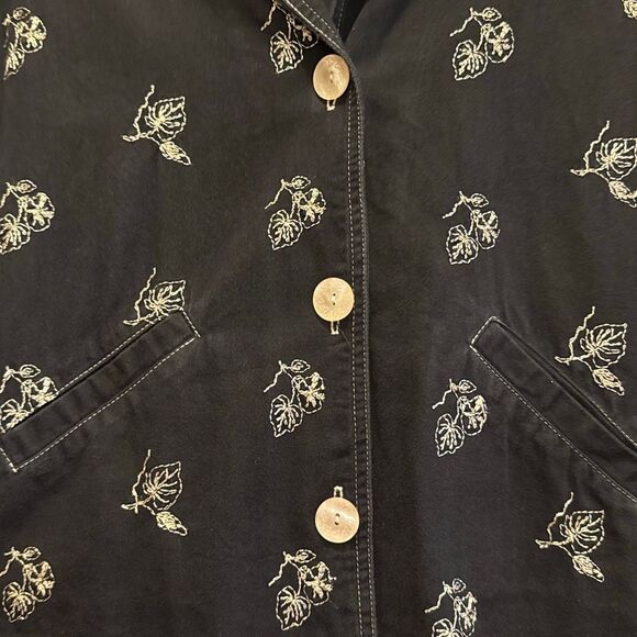 Paris Saint Germain Black Denim Embroidered Jacket Women’s Extra Small Vintage - Picture 3 of 7